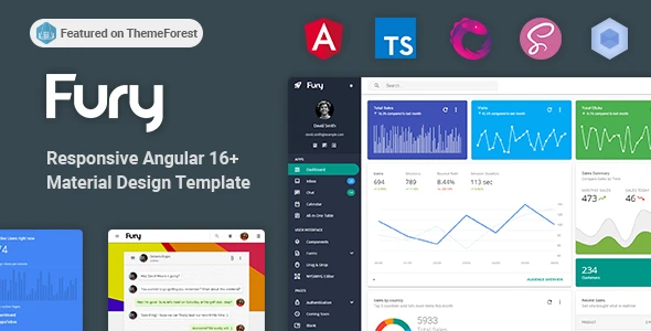 Fury – Angular 16+ Material Design Admin Template